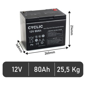 Batteria BE 12080 A CY