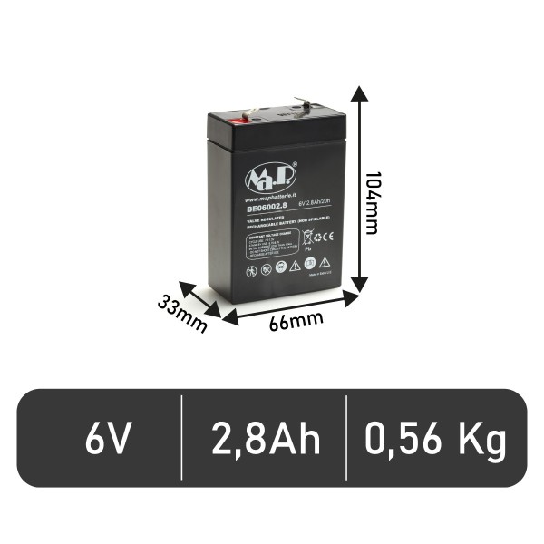 Batteria BE 06002,8