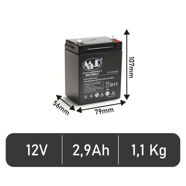 Batteria BE 12002,7