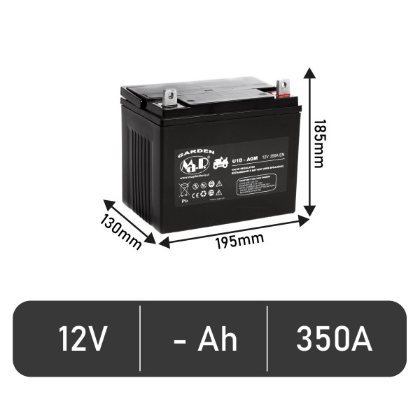 Batterie Tagliaerba U1D-AGM